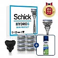 쉬크 하이드로5 스킨프로 면도기 기획팩(핸들1+날13입+커버1) + 폼 60g