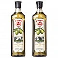 해표 압착올리브유, 900ml, 2개
