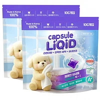리퀴드 고농축 라벤더 캡슐세제 100개입+100개입 / 8배 고농축 중성 피부저자극 세탁세제 대용량