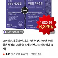 눈건강 루테인 지아잔틴 빌베리 30캡슐 4개, 4개월분