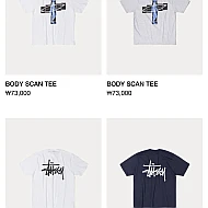 STUSSY STOCK LINK 등 반팔 티셔츠