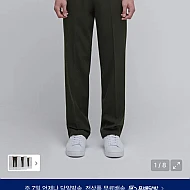 무탠다드 세미 와이드 히든 밴딩 슬랙스 카키