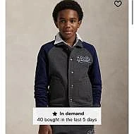 삼촌새 폴로 빅보이즈 로고 플리스 자켓