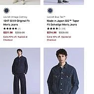 리바이스 40% 엑스트라 세일 시작. LVC, Blue tab