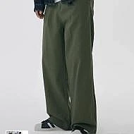 에이지오디 원턱 와이드 코튼 밴딩 팬츠 카키 11