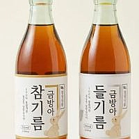 100% 고소한 금방아 참기름350ml+들기름350ml 2병 골라담기